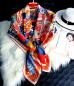 Preview: Foulard Shawl Silk Satin 110X110 colorful red yellow blue